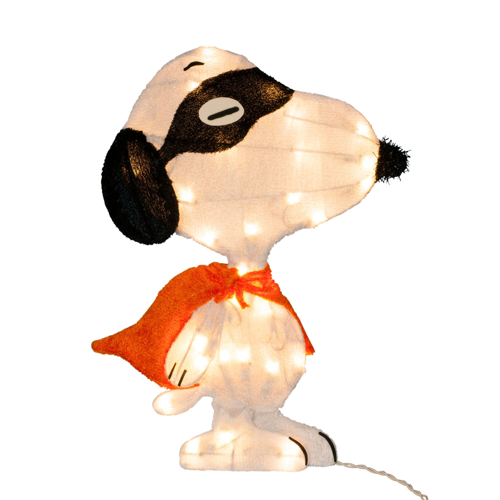 18" LED Peanuts Superhero Snoopy Yard Art